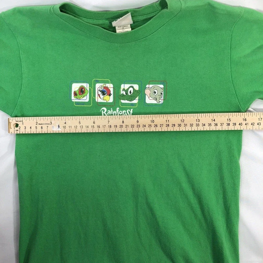 Vintage Rainforest Cafe Orlando Kids T Shirt Green Size Medium Short Sleeve Tee